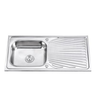 China Without faucet #304 pressed kitchen sink with single bowl for sale