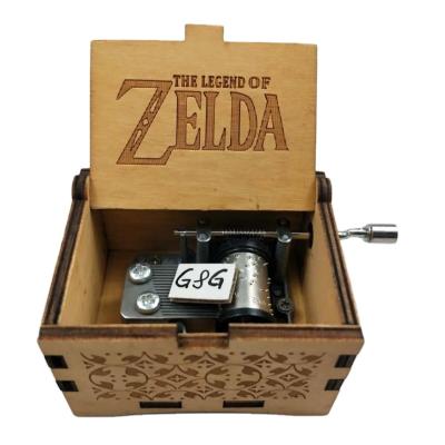 China Legend of Zelda Gift Factory Wooden Box Music Crank Music Box for sale