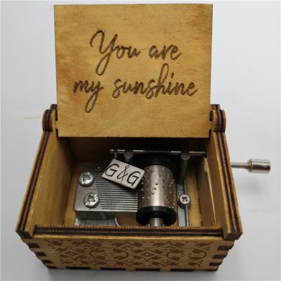 China Make Music Fun Custom Wooden Music Boxes Kids Gift You Are My Sunshine for sale