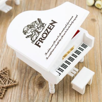 China Wooden Decoration Toy Custom Music Box Frozen Piano Box Wholesale Funny Gift for sale