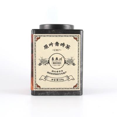 China High quality with cheap price 120g Chinese Hubei dark/black tea tea gold square cupcake dark brick low blood pressure for sale