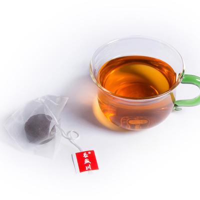 China Chinese Tea 4g Round Shape Black Tea Compressed Tea With Biodegradable Tea Bag Easy Infusion for sale