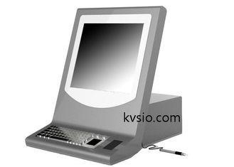 China Interactive Touch screen inforamtion Desktop Kiosk with metal keyboard for sale