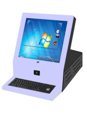 China desktop style Eco friendly Retail / ordering / payment Countertop Kiosk with keyboard for sale