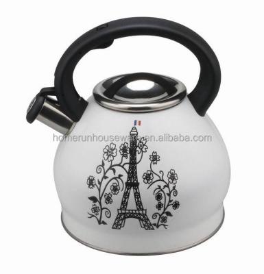 China 3.0 L Sustainable Stainless Steel Color Changing Water Whistling Tea Kettle for sale