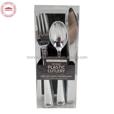 China 36 Count Minimalist Plastic Cutlery Combo Set for sale