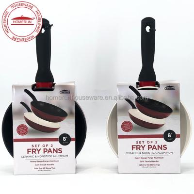 China 2 Pcs Non Stick Aluminum Frying Pan Set Sustainable Set for sale