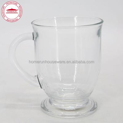 China 16oz Soda Lime Glass Coffee Mug for sale