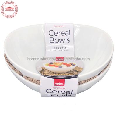 China Minimalist 2 Pcs Ceramic Cereal Bowl Set for sale