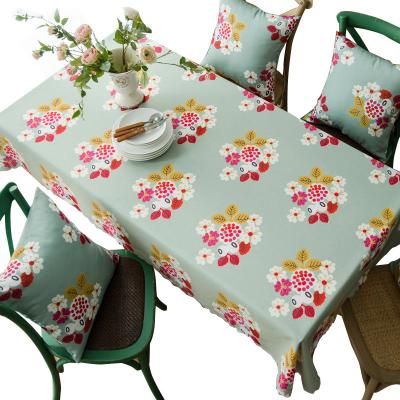 China America Style Waterproof Dining Table Cloth With Flower Printing Table Cloth Waterproof Table Cloth 130x170cm for sale