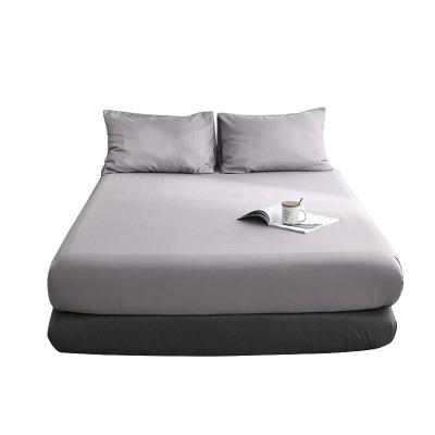 China Single Queen Size Fitted Sheet Bedding Set Cover Protector Polyester Bedspread Sheets On Elastic Band for sale