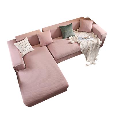 China Comfort Spandex Slipcover Elastic Breathable Sofa Cover Couch Covers Dustproof Material Wholesale Sofa Cover Pink for sale