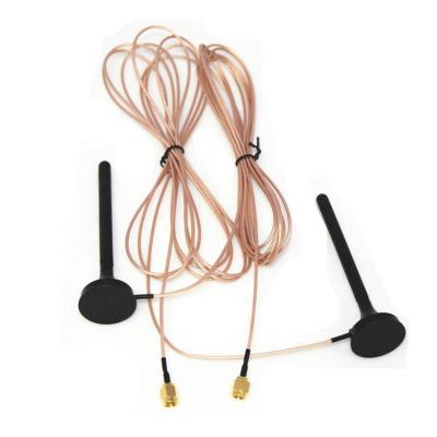 China Full Band LTE 4g 3g GSM Antenna 3dbi Magnetic Copper/Aluminum Bass Antenna With 3 Meter Wire SMA Whip Antenna for sale