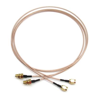 China GSM LTE 2G 3G 4G 868M Antenna 915MHZ Extension Cable Male To Female Low Loss RG178 Conductor Silver Plated RG178 Coaxial Pinhole Threaded Cable for sale