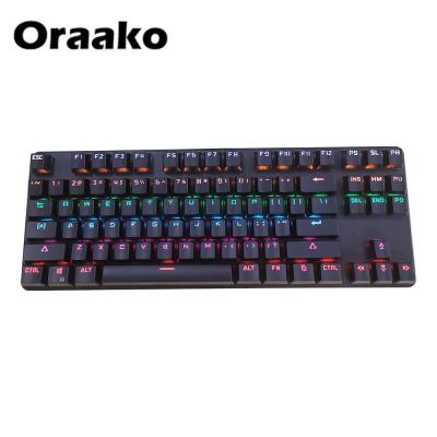 China Wholesale Mechanical Gaming Keyboard Aluminum Alloy Panel Switch RGB Wired Mechanical Keyboard 87 Keys for sale