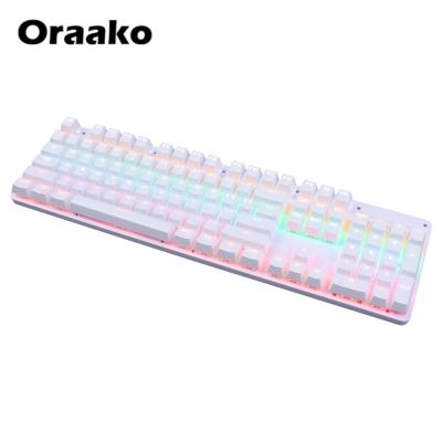 China Pink 26 Full RGB Mechanical Typewriter Wired Keyboard DIY Gaming Keyboard Full Keys High Quality Custom Mechanical Keyboard for sale