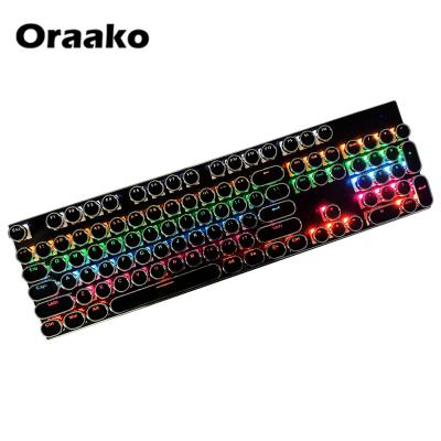 China Custom OEM 104 Keys RGB Mechanical High Quality Backlit Gaming Keyboard Keycaps Wired Mechanical Gaming Keyboard 60% for sale