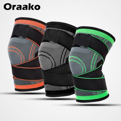 China Comfortable Breathe Free Elastic Nylon Sport Safety Adult Knee Pad For Running Basketball Tennis Knee Support Recycling Braces for sale