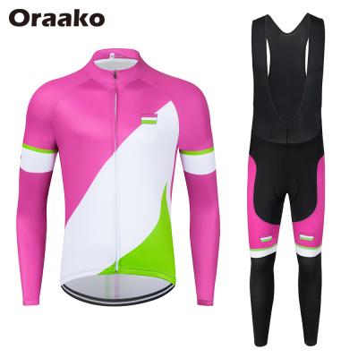 China Breathable Spring Autumn Custom Cycling Jersey Long Sleeve Bike Cycling Clothing Women Bike Breathable Outdoor Wear Sportswear Set for sale