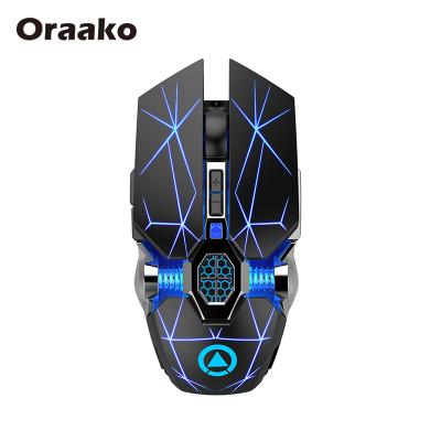 China Ergonomic Rechargeable Gaming RGB Logo Private Label 2.4G Gaming Optical High-end Lightweight Custom Wireless Mouse For Laptop Computer for sale