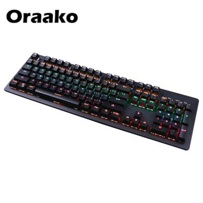 China Custom Mechanical Gaming Keyboard Logo Gamer Waterproof Mechanical Gaming Keyboard Keycaps Set With RGB Backlight 26 Key No Conflict for sale