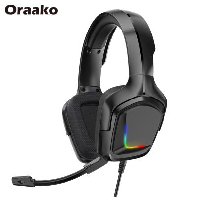 China Gamers High Quality Custom Earphone Professional Earphone RGB Logo Noise Canceling Gaming Headset With Microphone for sale