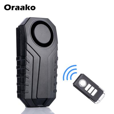 China Waterproof Sensor Bike Alarm With Radio 113dB Anti-theft Wireless Security Vibration Sensor Bicycle Alarm Remote Control for sale