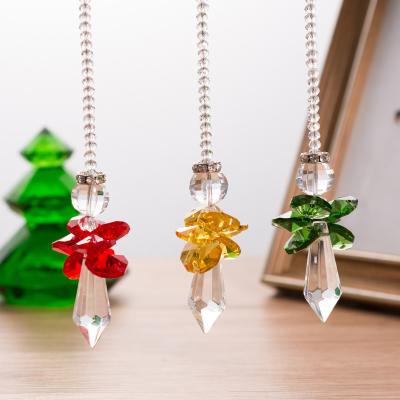 China Wholesale Eco-friendly Crystal Sun Catcher Pendant Angel Handwork Decoration Mobile Phone Pendant Chain for sale