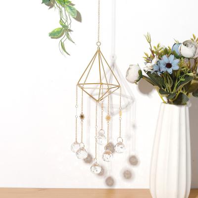 China Hot Selling Eco-friendly Golden Air Stand Butterfly Lighting Crystal Sun Catcher Pendant Gardening ab Color Diy Wedding Pendant for sale