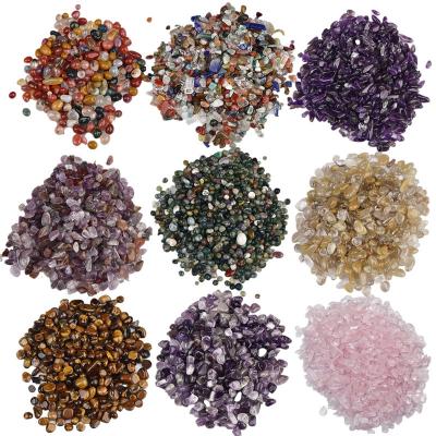 China Natural Stone Gravel Tumble Stone Bonsai Aquarium Decoration China Crystal Crushed Stone Crystal Healing for sale