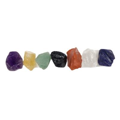 China China Crystal Healing Stone Set Hot Sale Natural Chakra Stone Follow Shaped Large Grainy Stone Colored Crystal Ornaments for sale