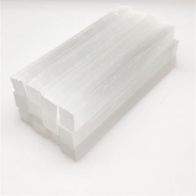 China Wholesale Natural China Crystal Rods White Gypsum Rods Home Decoration Gypsum Board Pieces Selenite Mineral Ornaments for sale