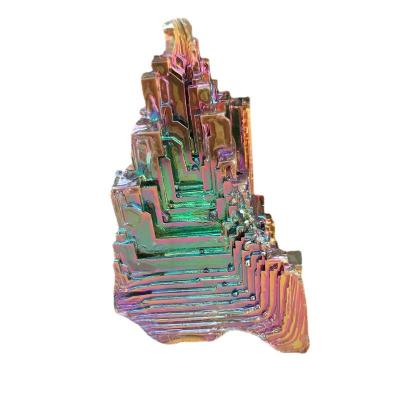 China China Professionally Crafted Spiritual Stone Crystal To Heal Rare Metal Rainbow Ore is Known as Green Metal Bismuth Crystal for sale