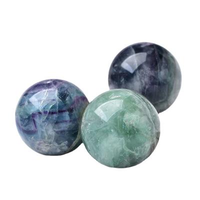 China China Wholesale Crystal Healing Stone Beads Colorful Purple Green Crystal Ball Home Furnishing Feng Shui Ball Decoration for sale