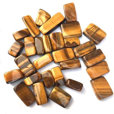 China China Crystal Therapy Stone Natural Yellow Tiger's Eye Polished Aquarium Stone Ornaments for sale