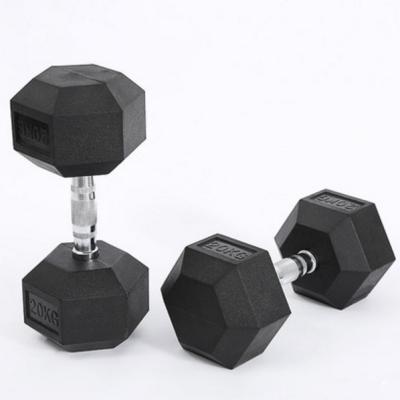 China Durable Anti-Slip Healthy Grip Custom Dumbles Hex Dumbbell Set Rubber Dumbells Hex Dumbbell Set Hex Dumbbell Pounds for sale