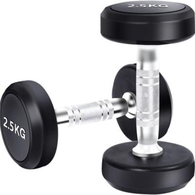 China Fitness Gym Dumbbell 5-30kg Dumbbell Home Use Rubber Coated Exercise High Quality Round Hexagonal Rubber Covered Equipment for sale