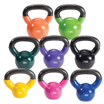 China MOQ Durable High Quality Unisex Small Black Vinyl Coated Gym Kettlebell for sale