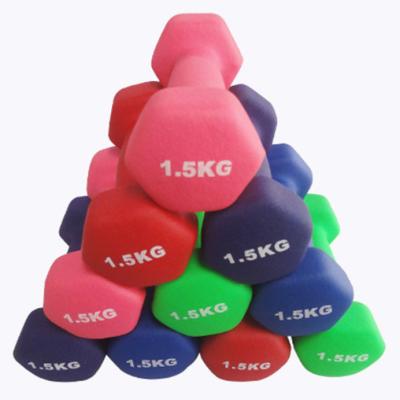 China Durable anti-slip healthy design small and beautiful vinyl coated dumbbell weights mancuernas neoprene dumbbells for sale