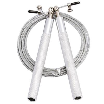 China Customized Wholesale Aluminum Fitness Cheap Adjustable Length Wire Jump Rope Logo Exercise Jump Rope for sale