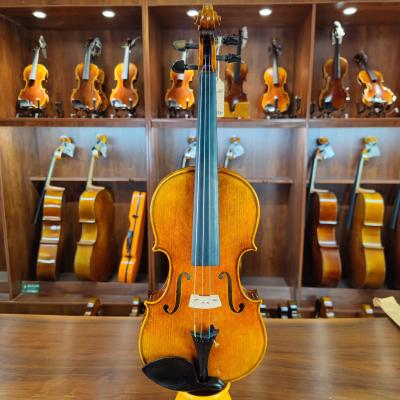 China Factory Flawless Hot Selling Stradivari Advanced Solid Wood Violin Made in China Low Price Customized Case Upper Bow Professional OEM Handmade Wood Face for sale