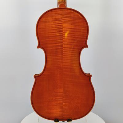 China Flawless Advanced European Violin 4 4 Natural Top Accessories Bow Maple Base Solid Wood Flamed Fir for sale