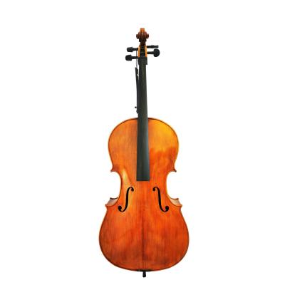 China Cheap Hot Sale Workshop Price Brown Gold Handmade Cello With Solid Wood 4/4 3/4 1/2 1/4 1/8 1/10 for sale