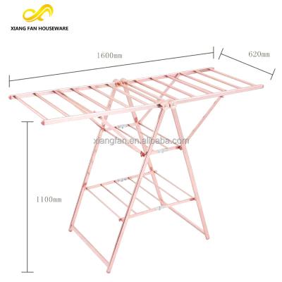 China Durable Standing Floor Retractable Clothes Drying Rack for sale