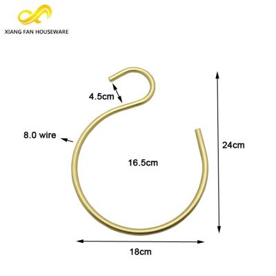 China Durable Hot Sale Gold Color Metal Wire Hijab Scarf Hanger For Retail Circular Cabinet Clothes Belt Scarf Hook Hanger For Women for sale