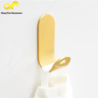 China Durable Stainless Steel Wall Hook Stable Wall Hanger Nail Free Waterproof Irregular Hook for sale