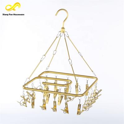 China For Socks Hanging 25 Peg Aluminum Alloy Drying Racks Laundry Socks Washing Clothes Airer Dryer Rack Hanger for sale