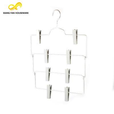 China Foldable Hot Sale Trouser Hanger Trouser Clothes Organizer Foldable Aluminum Hanger for sale