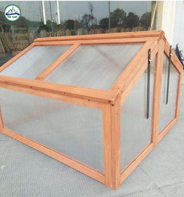 China Wooden Warm Box House Double Layers Easily Assembled Chassis Raised Plants Bed Protection, Portable Garden Warmhouse for sale