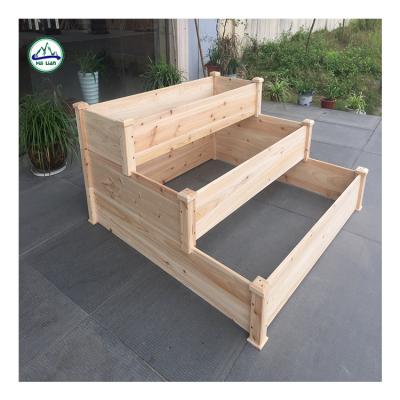 China Waterproof China Wholesale Best Price Wooden Flower Pot Garden Planter for sale